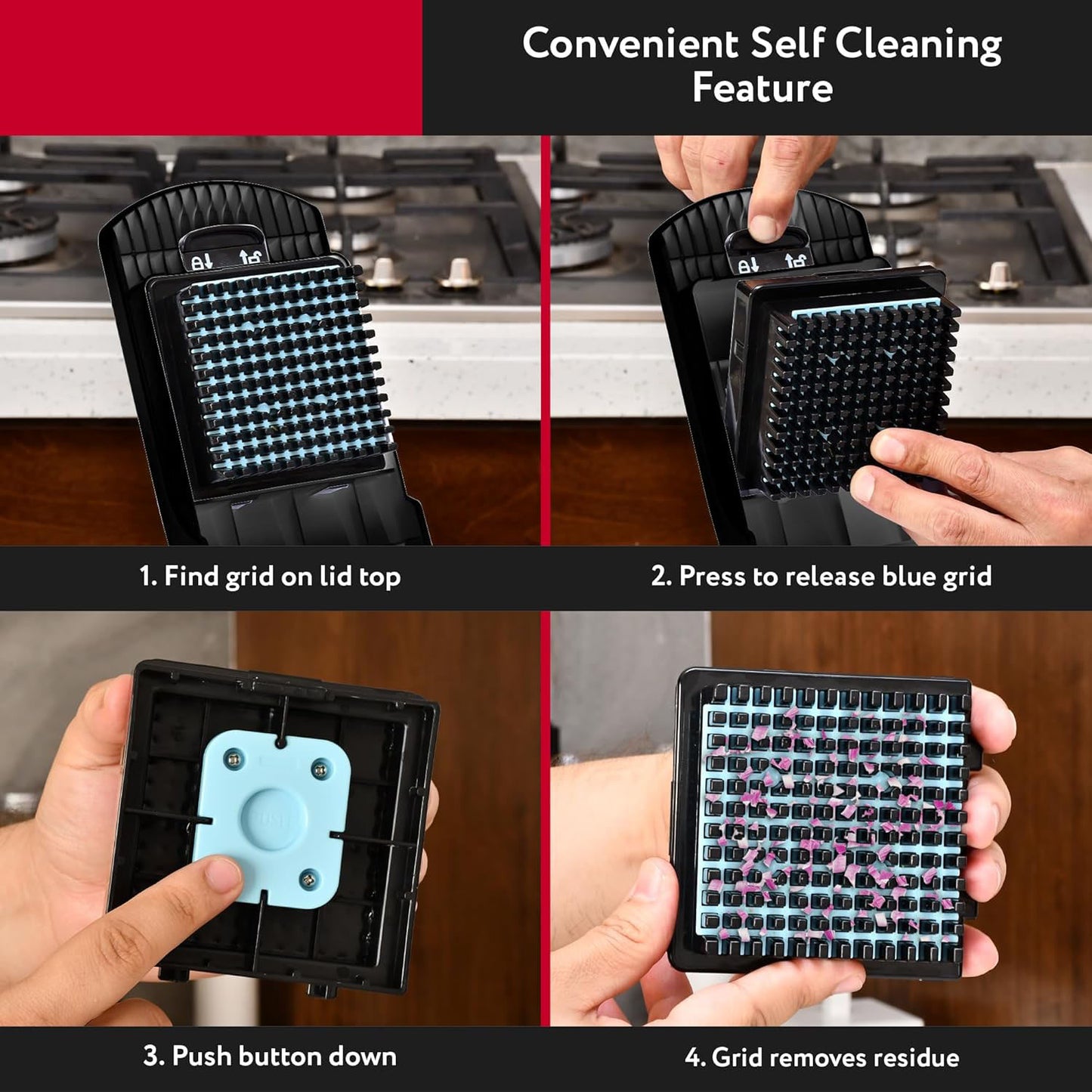 Vegetable chopper and spiral slicer, fruit slicer, kitchen gadgets and accessories, household essentials (18-in-1)