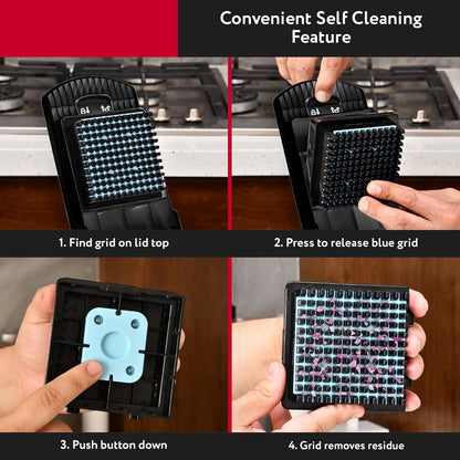 Vegetable chopper and spiral slicer, fruit slicer, kitchen gadgets and accessories, household essentials (18-in-1)