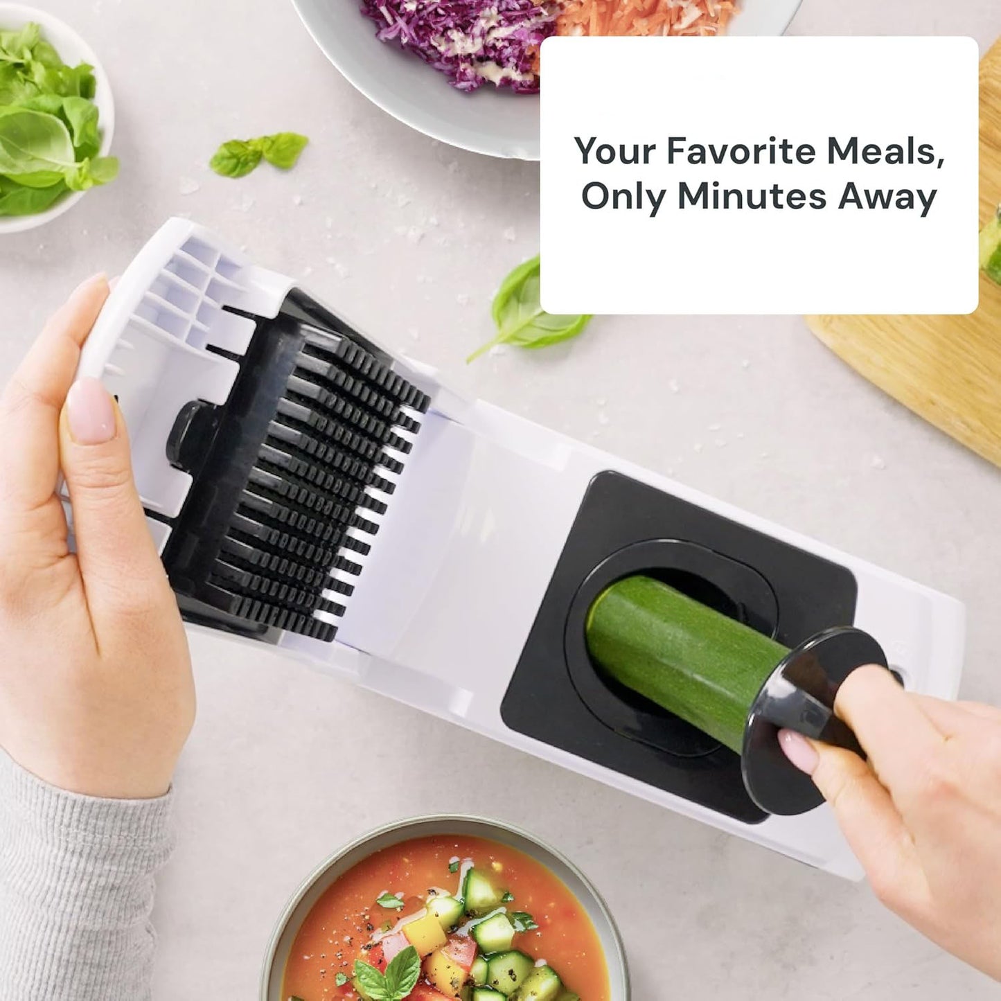 Vegetable chopper and spiral slicer, fruit slicer, kitchen gadgets and accessories, household essentials (18-in-1)
